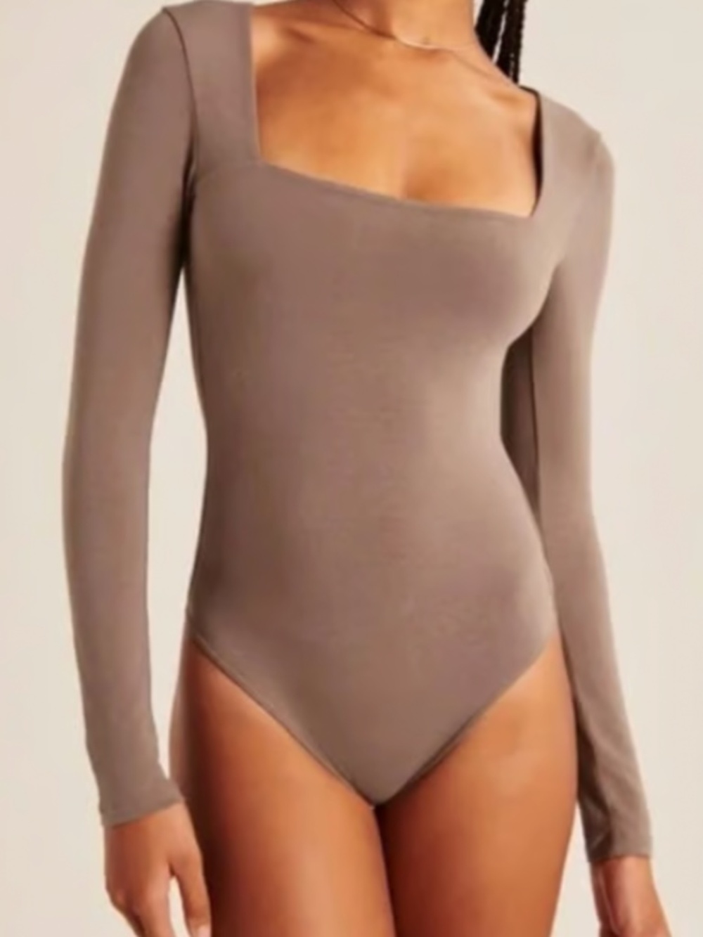 Abercrombie Bodysuit Cotton Seamless Long Sleeve Small